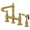 Kingston Brass KS7277ALBS Kitchen Faucet W/ Side Sprayer, Brushed Brass KS7277ALBS - alternate 1